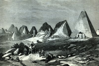 Pyramiden von Meroe, am Nil (General Gordons Route), aus 